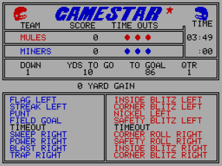 GFL Championship Football screenshot 2 for ZX Spectrum